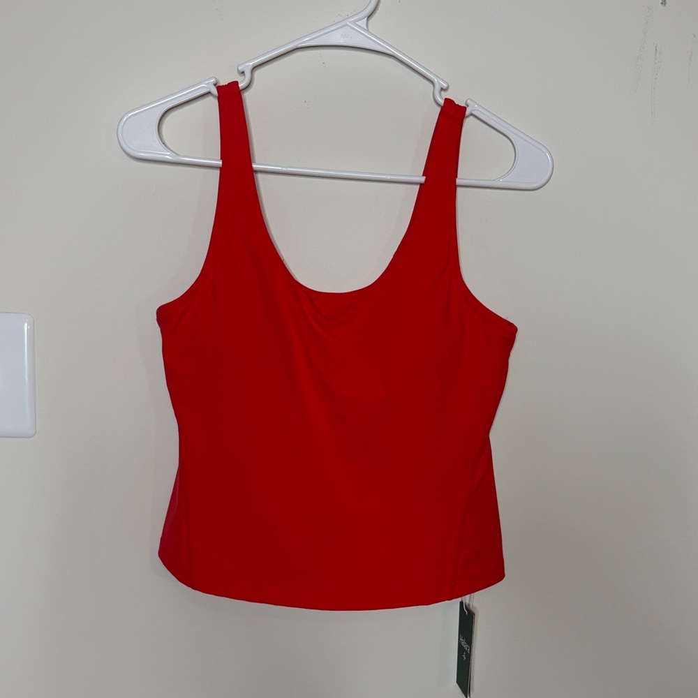 Coral Color SoftlyZero Plush Padded V Neck Plain Tank Top With Removable Pads